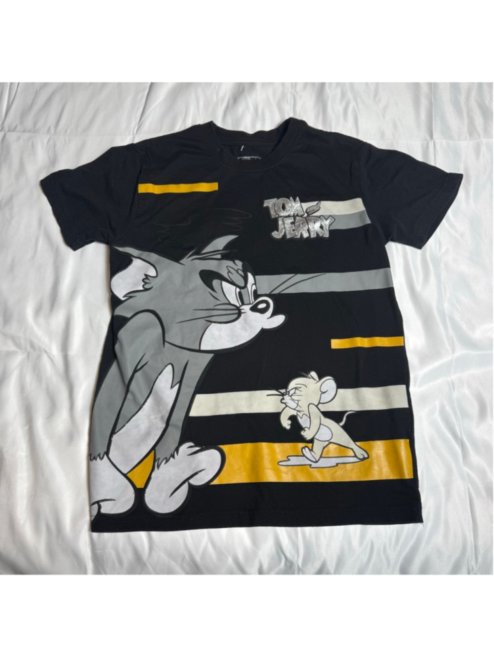Boys Tom and Jerry Black Short Sleeve Tee M